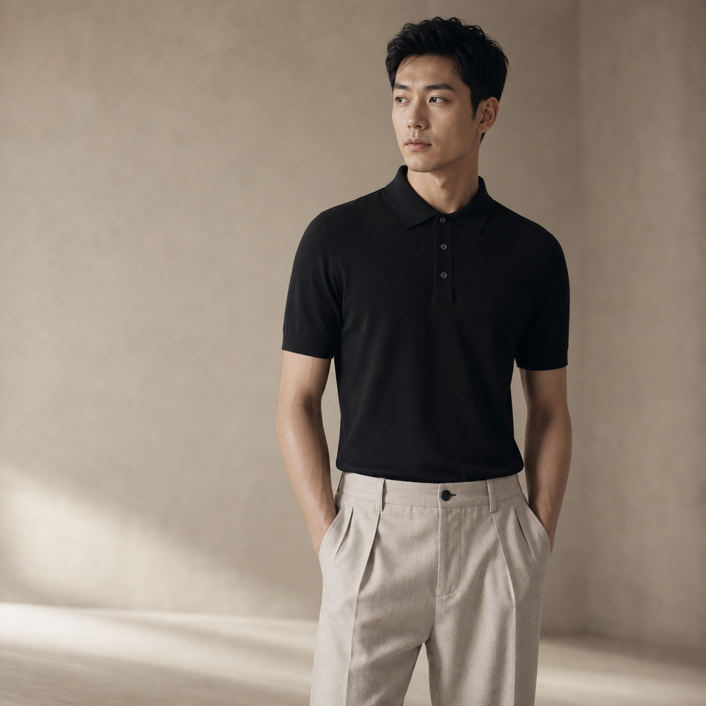 THEORYjosie男士夏季针织POLO衫宽松质感老钱风 老钱风高品质男装